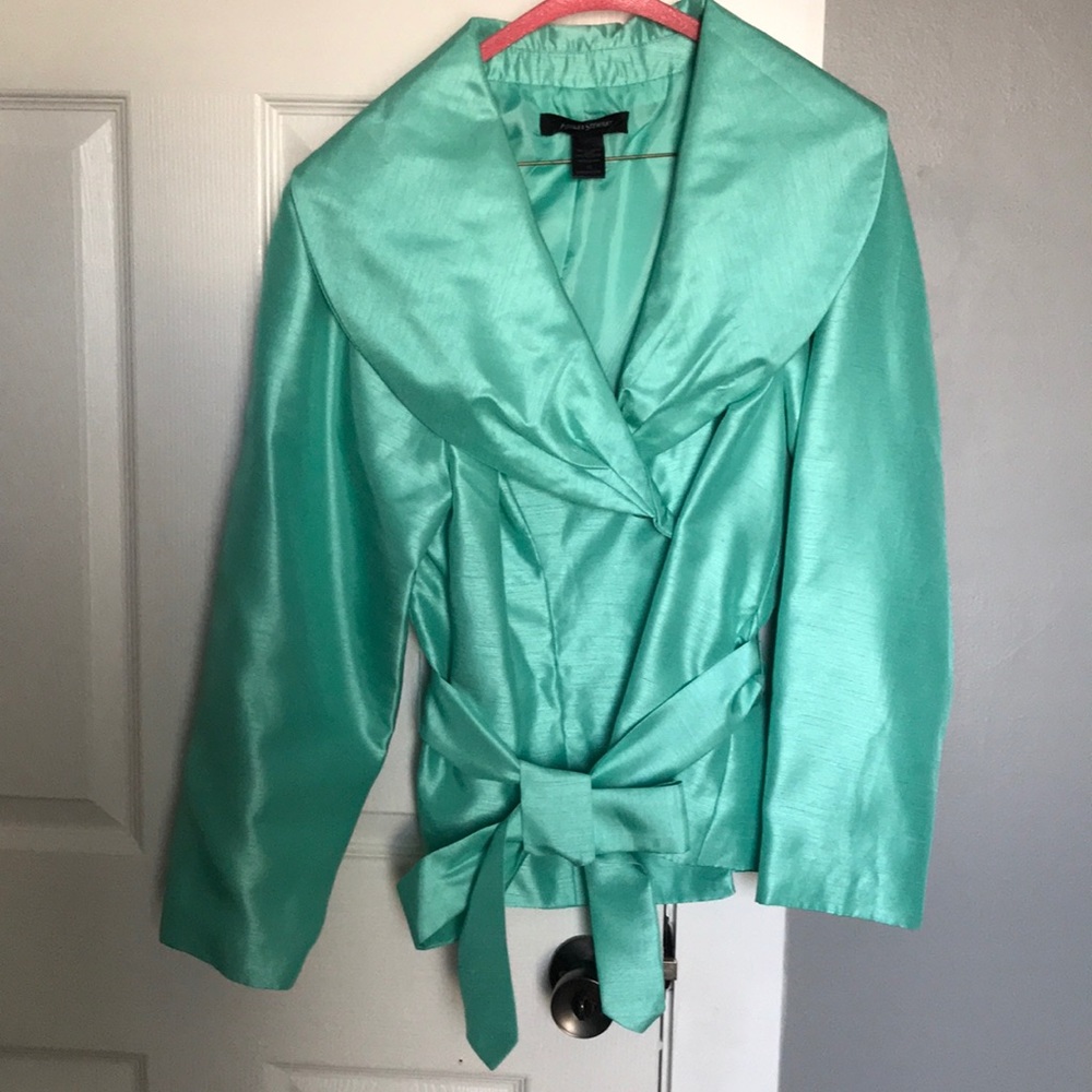 Gorgeous teal skirt suit by Ashley Stewart